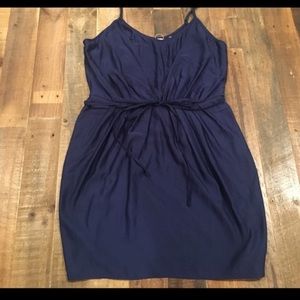 Navy silky spaghetti strap Rebecca Taylor Dress